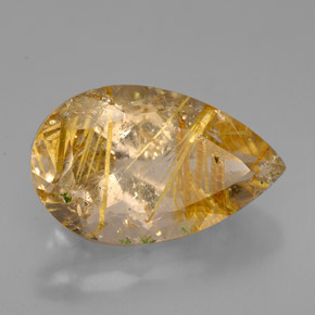 Quartzo rutilado amarelo natural 8,72ct, transparente, transparente/translúcido