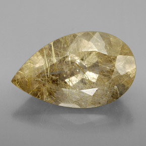 Quartzo rutilado amarelo natural 7,08ct, transparente, transparente/translúcido