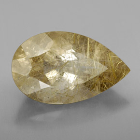 Quartzo rutilado amarelo natural 7,08ct, transparente, transparente/translúcido