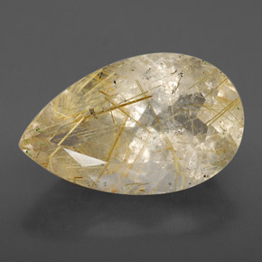 Quartzo rutilado amarelo natural 8,34ct, transparente, transparente/translúcido