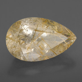 Quartzo rutilado amarelo natural 8,34ct, transparente, transparente/translúcido