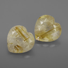 Pedras preciosas de quartzo rutilado amarelo natural de  ct, transparente, transparente/translúcido