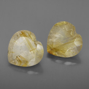Pedras preciosas de quartzo rutilado amarelo natural de  ct, transparente, transparente/translúcido