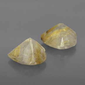 Pedras preciosas de quartzo rutilado amarelo natural de  ct, transparente, transparente/translúcido