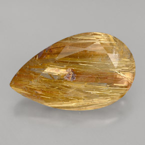Quartzo rutilado amarelo natural 8,64ct, transparente, transparente/translúcido