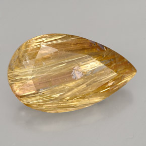 Quartzo rutilado amarelo natural 8,64ct, transparente, transparente/translúcido