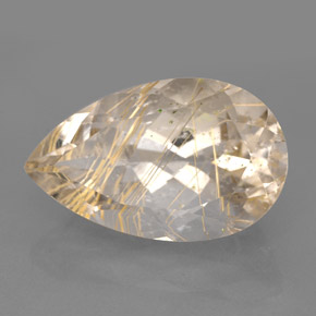 Quartzo rutilado amarelo natural 9,56ct, transparente, transparente/translúcido