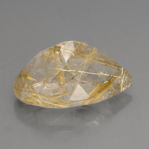 Quartzo rutilado amarelo natural 9,59ct, transparente, transparente/translúcido