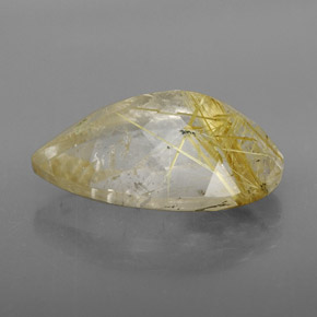Quartzo rutilado amarelo natural 8,11ct, transparente, transparente/translúcido