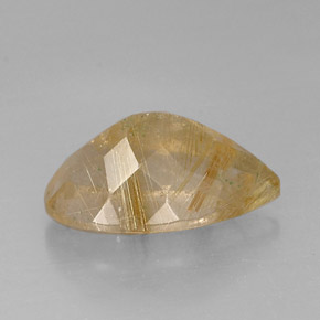 Quartzo rutilado amarelo natural 8,90ct, transparente, transparente/translúcido