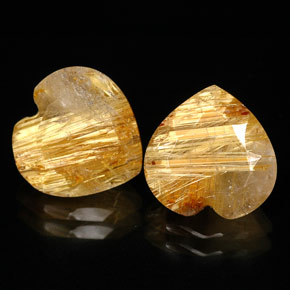Pedras preciosas de quartzo rutilado amarelo natural de  ct, transparente, transparente/translúcido