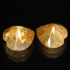 Pedras preciosas de quartzo rutilado amarelo natural de  ct, transparente, transparente/translúcido