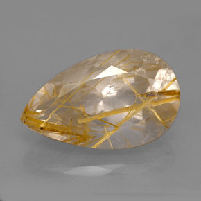 Quartzo rutilado amarelo natural 9,12ct, transparente, transparente/translúcido