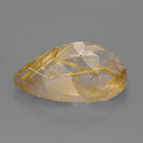 Quartzo rutilado amarelo natural 9,12ct, transparente, transparente/translúcido