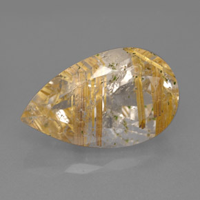 Quartzo rutilado amarelo natural 8,62ct, transparente, transparente/translúcido
