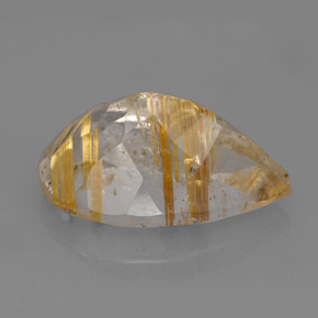 Quartzo rutilado amarelo natural 8,62ct, transparente, transparente/translúcido