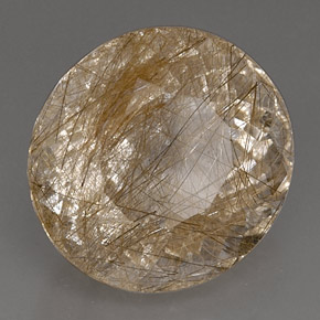 Quartzo rutilado amarelo natural 17,81ct, transparente, transparente/translúcido