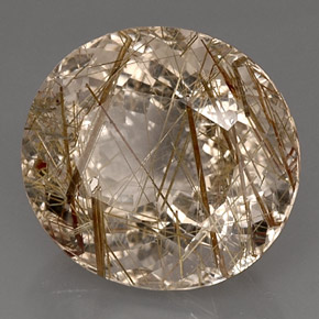 Quartzo rutilado amarelo natural 16,59ct, transparente, transparente/translúcido