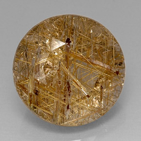 Quartzo rutilado amarelo natural 16,80ct, transparente, transparente/translúcido