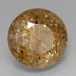 Quartzo rutilado amarelo natural 16,80ct, transparente, transparente/translúcido