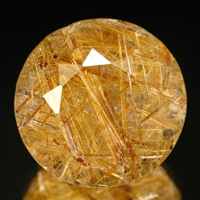 Quartzo rutilado amarelo natural 18,59ct, transparente, transparente/translúcido