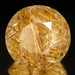Quartzo rutilado amarelo natural 18,59ct, transparente, transparente/translúcido