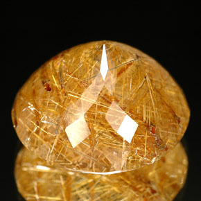 Quartzo rutilado amarelo natural 18,59ct, transparente, transparente/translúcido