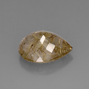 Quartzo rutilado amarelo natural 16,38ct, transparente, transparente/translúcido