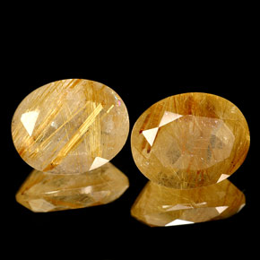 Pedras preciosas de quartzo rutilado amarelo natural de  ct, transparente, transparente/translúcido