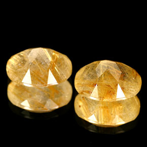 Pedras preciosas de quartzo rutilado amarelo natural de  ct, transparente, transparente/translúcido