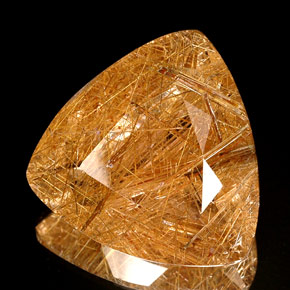 Quartzo rutilado amarelo natural 41,54ct, transparente, transparente/translúcido