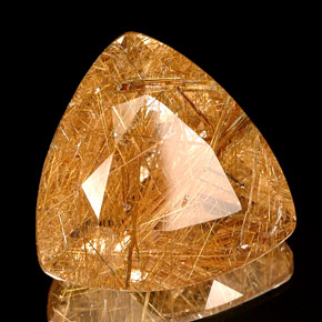 Quartzo rutilado amarelo natural 41,54ct, transparente, transparente/translúcido