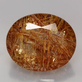 Quartzo rutilado amarelo natural 38,00ct, transparente, transparente/translúcido
