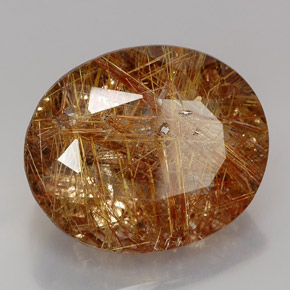 Quartzo rutilado amarelo natural 38,00ct, transparente, transparente/translúcido