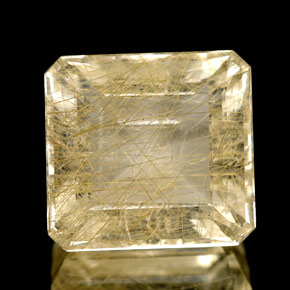 Quartzo rutilado amarelo natural 8,70ct, transparente, transparente/translúcido