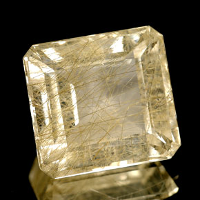 Quartzo rutilado amarelo natural 8,70ct, transparente, transparente/translúcido