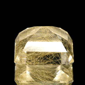 Quartzo rutilado amarelo natural 8,70ct, transparente, transparente/translúcido
