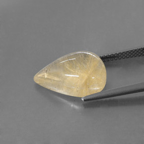 Quartzo rutilado amarelo natural 6,78ct, transparente, transparente/translúcido