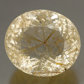 Quartzo rutilado amarelo natural 52,32ct, transparente, transparente/translúcido