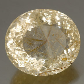 Quartzo rutilado amarelo natural 52,32ct, transparente, transparente/translúcido