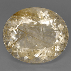 Quartzo rutilado amarelo natural 31,67ct, transparente, transparente/translúcido