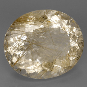 Quartzo rutilado amarelo natural 31,67ct, transparente, transparente/translúcido