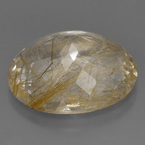 Quartzo rutilado amarelo natural 31,67ct, transparente, transparente/translúcido