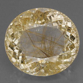 Quartzo rutilado amarelo natural 30,51ct, transparente, transparente/translúcido
