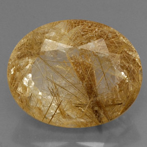 Quartzo rutilado amarelo natural 18,07ct, transparente, transparente/translúcido