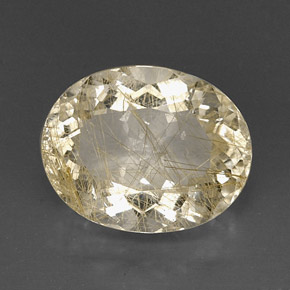 Quartzo rutilado amarelo natural 12,32ct, transparente, transparente/translúcido