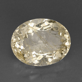 Quartzo rutilado amarelo natural 12,32ct, transparente, transparente/translúcido