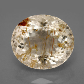 Quartzo rutilado amarelo natural 13,26ct, transparente, transparente/translúcido