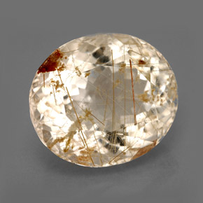 Quartzo rutilado amarelo natural 13,26ct, transparente, transparente/translúcido