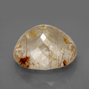 Quartzo rutilado amarelo natural 13,26ct, transparente, transparente/translúcido